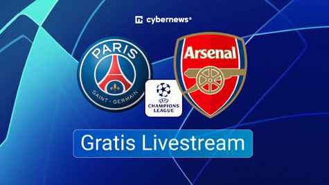 PSG vs. Arsenal London Logos, CL, blue