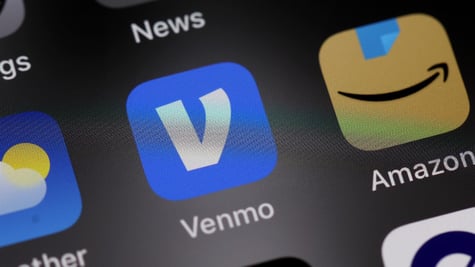 The Venmo app is displayed on an iPhone screen