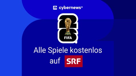 WM 2026 Logo, SRF Logo, blauer Hintergrund