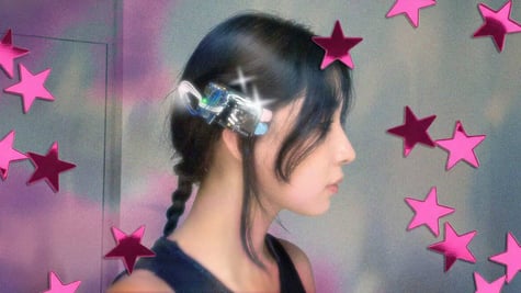 Y2K robot hair clip