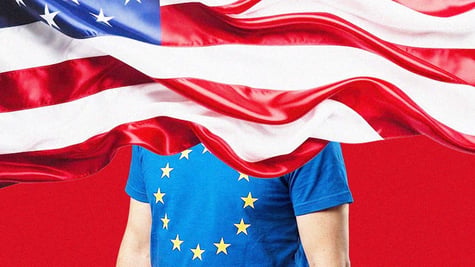 a person with a eu shirt