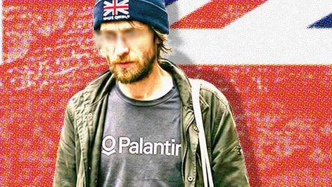 a weak man with a uk hat