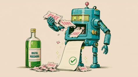 A chatbot eating fake news.