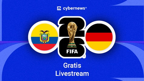 Ecuador vs. Deutschland, Länderflaggen, FIFA WM 2026 Logo, blau