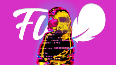 Flo logo, a figure of a woman