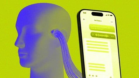 A human brain plugged into AI.