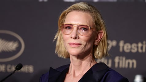 Cate Blanchett speaks during the press conference at the 79th annual Cannes Film Festival