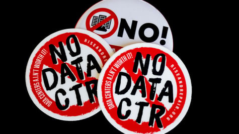 no data ctr sticker, round, black letters