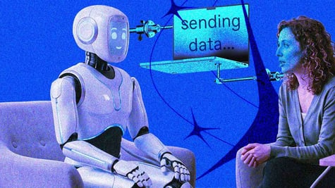 person getting therapy from a robot