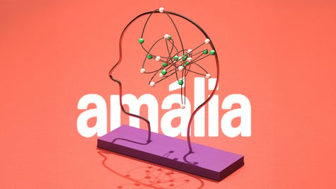 The word Amália, contour of a head