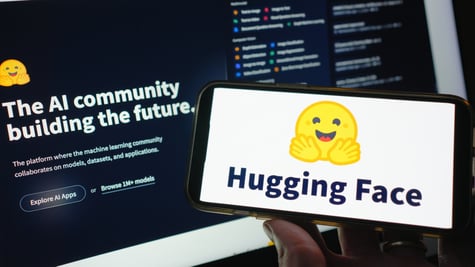 Hugging Face logo, website