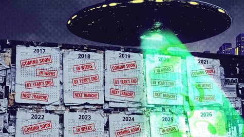 UFO hovering over the calendar.