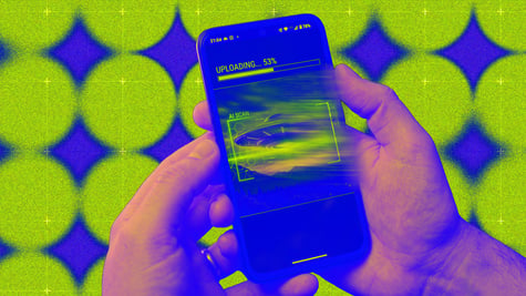 A UFO dissolving into an AI
