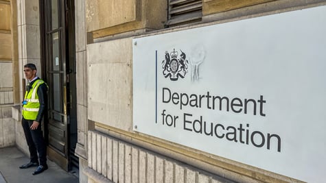 UK Department for Education building sign