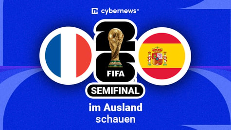 Frankreich vs. Spanien, Flaggen, Gratis-Livestream, blau