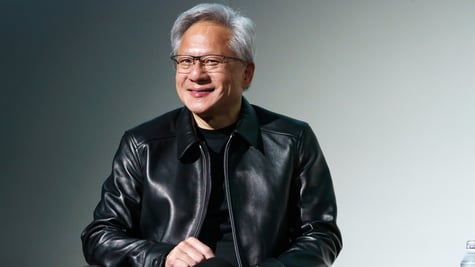 NVIDIA Corp. CEO Jensen Huang attends a joint press conference