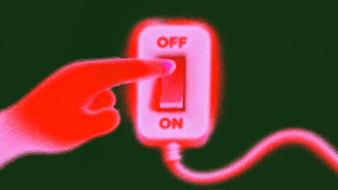 Switch being turned on and off.