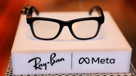 Ray-Ban Meta smart glasses on display