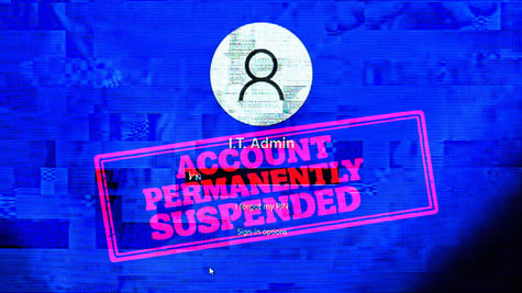 A Microsoft account suspended sign.