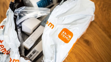 Package from Temu with multiple items