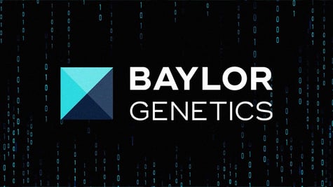 Baylor Genetics logo in black background