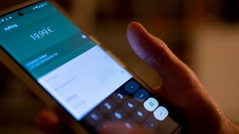 Bank money transfer on a payments app