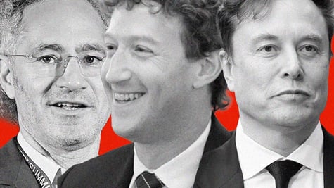 Alex Karp, Mark Zuckerberg, Elon Musk