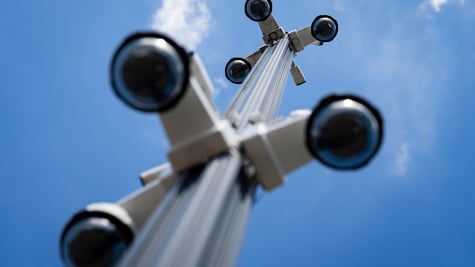 A Flock surveillance camera. Al Drago via Getty Images.