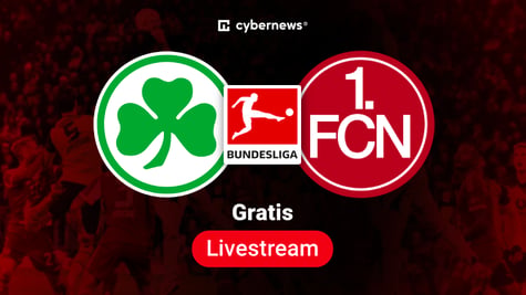 Fürth vs. Nürnberg Team-Logos, 2. Bundesliga Gratis-Livestream, rot