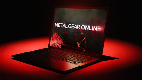a gaming laptop, metal gear online