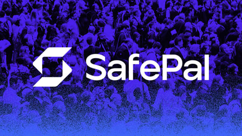 safepal logo in blue violet background