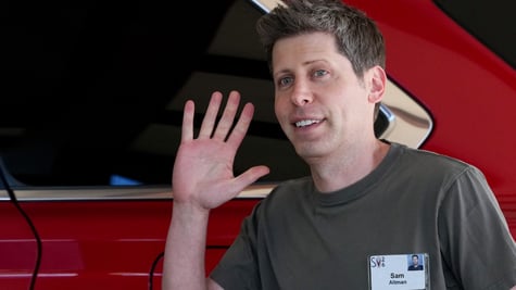 sam altman hand wave