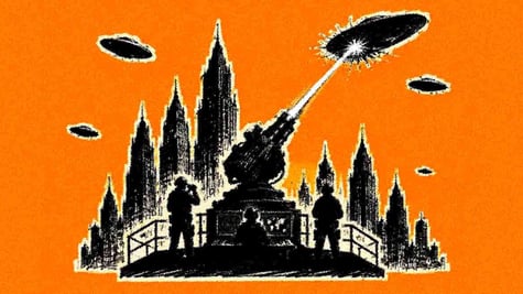 A taskforce shooting down UFOs. Image by Cybernews.