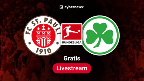 St. Pauli vs Fürth, Team-Logos, 2. Bundesliga Gratis-Livestream, rot