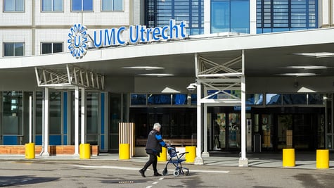 umc utrecht logo on a building