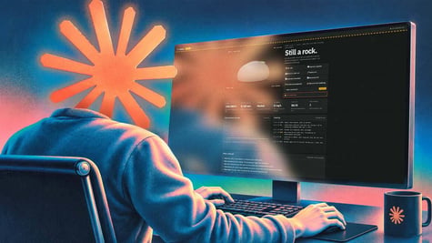 Claude shaped developer working on RockOps dashboard
