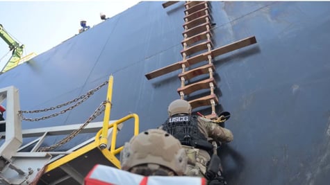 US Coast Guard boards VL Proseperity oil tanker