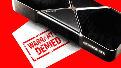 An Nvidia RTX5090 graphics card, plus warranty rejected.