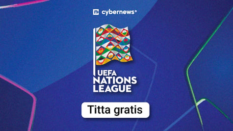 UEFA Nations League-logotyp med texten "Titta gratis"