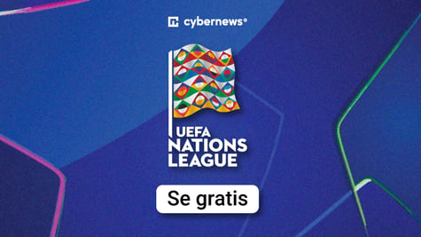UEFA Nations League-logo med teksten «se gratis»