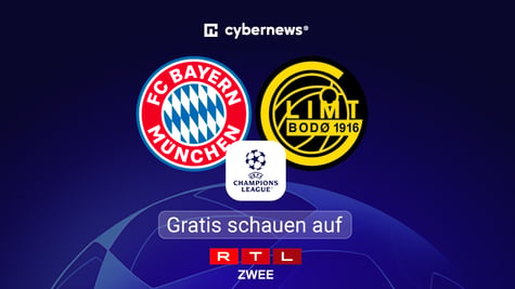 FC Bayern, Bodø/Glimt, Team Logos, RTL Zwee, Gratis-Livestream