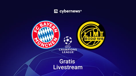 Bayern, Bodø/Glimt, Team Logos, Gratis-Livestream, blau
