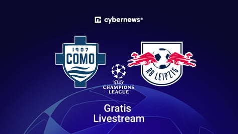 Como vs. RB Leipzig, Team Logos, Gratis-Livestream, blau