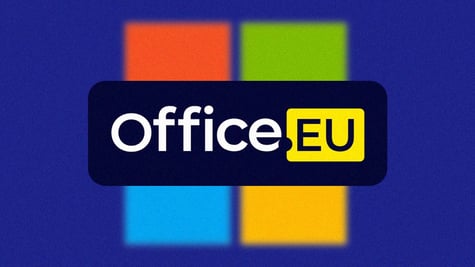 The logos of Euro-Office and Microsoft
