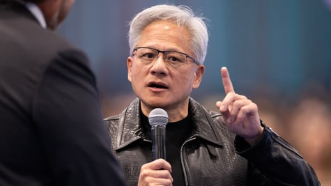 jensen huang pointing mic benjamin fanjoy