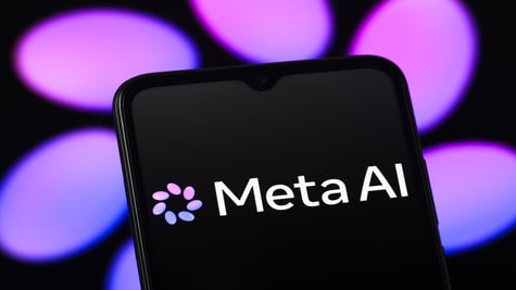 Meta AI logo placed on a smartphone screen