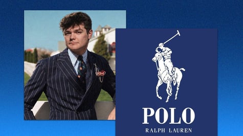 AI image of Nick Fuentes dressed as Ralph Lauren model