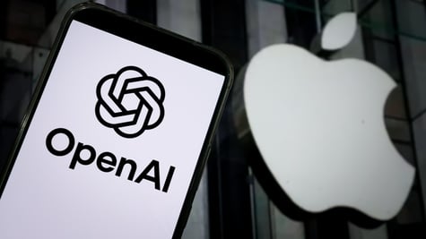 OpenAI and Apple logos