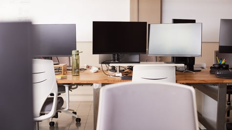 personal computers on a desk