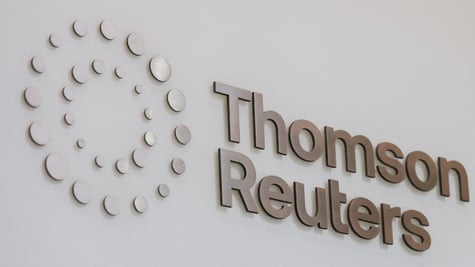 Thomson Reuters logo on a building.